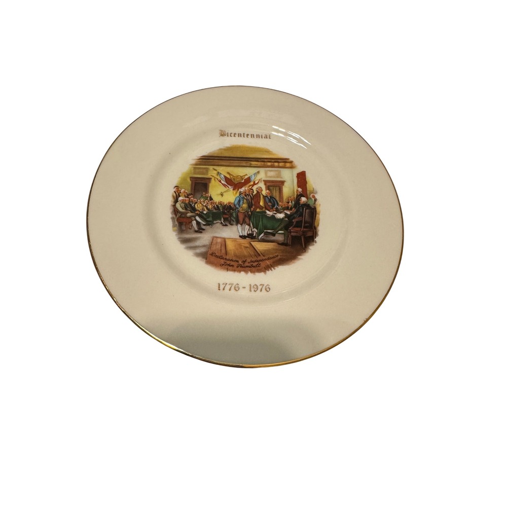 Royal Hostess Bicentennial 1776-1976 Declaration of Independence Plate 9.25in
